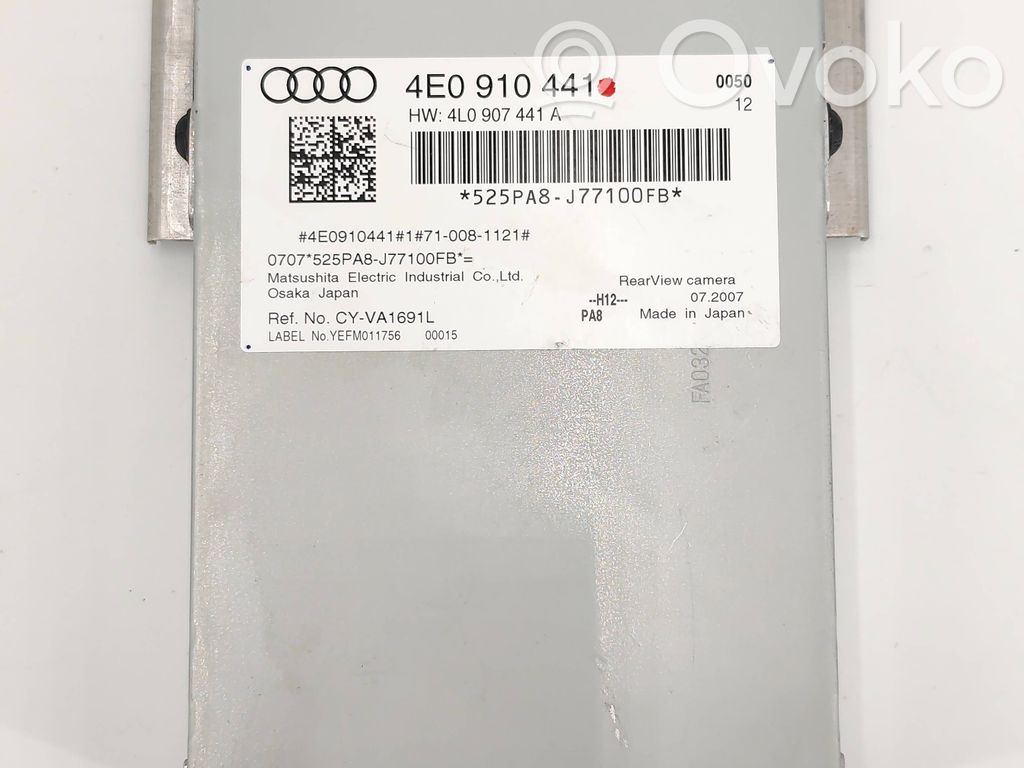 Audi A8 S8 D3 4E Module de contrôle caméra arrière 