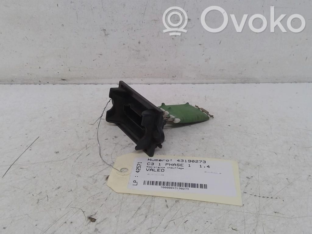 Citroen C3 Rezystor / Opornik dmuchawy nawiewu 