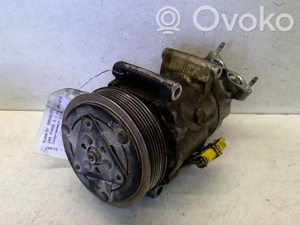 Peugeot 206 Kompresor / Sprężarka klimatyzacji A/C 