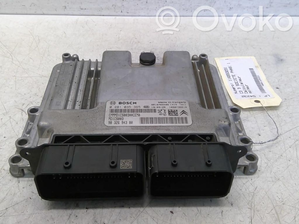 Citroen C3 Engine control unit/module 