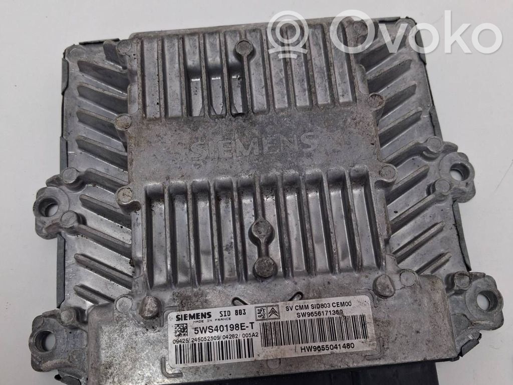 Engine control unit/module   5WS40198ET,9655041480,9656171380