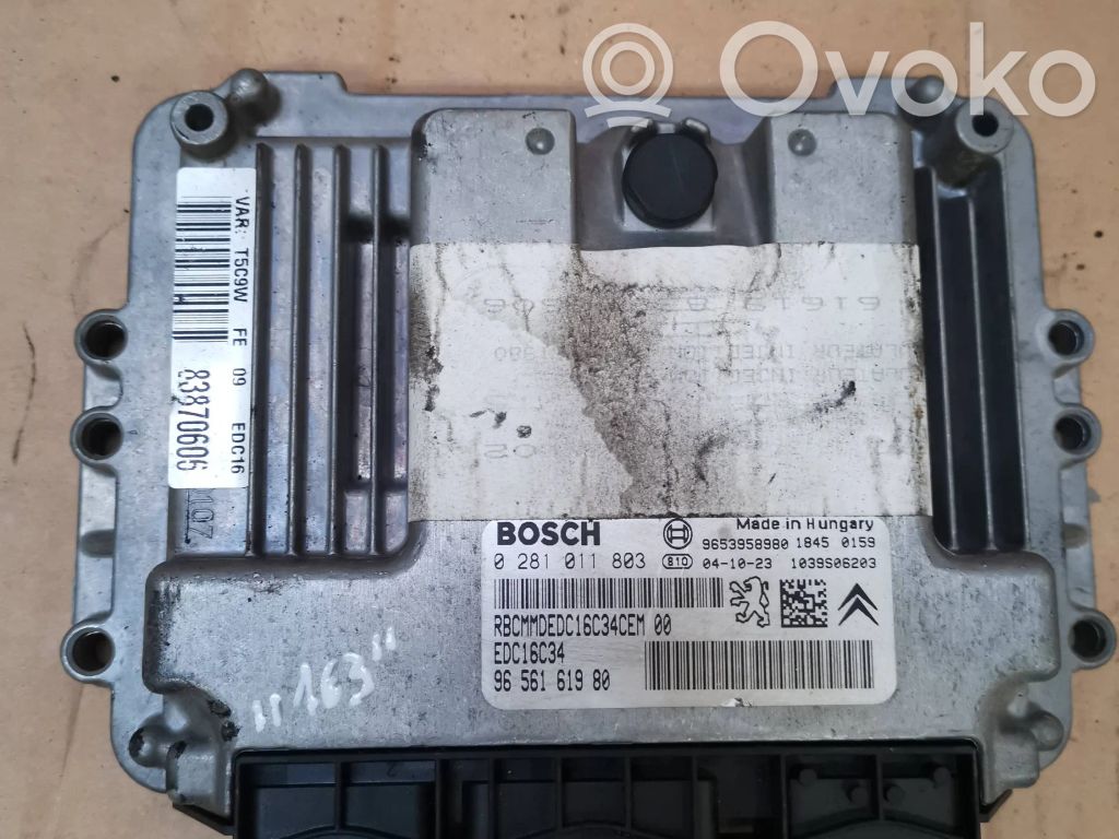 Engine control unit/module   9656161980,9653958980,0281011803