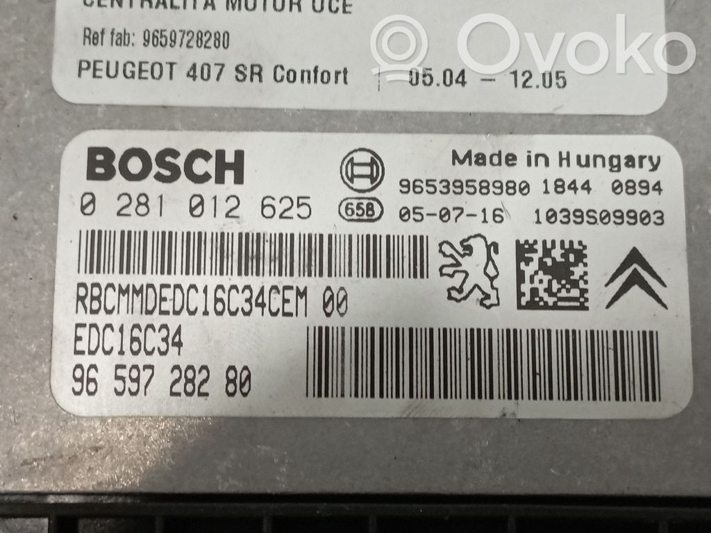 Peugeot 407 Engine control unit/module 