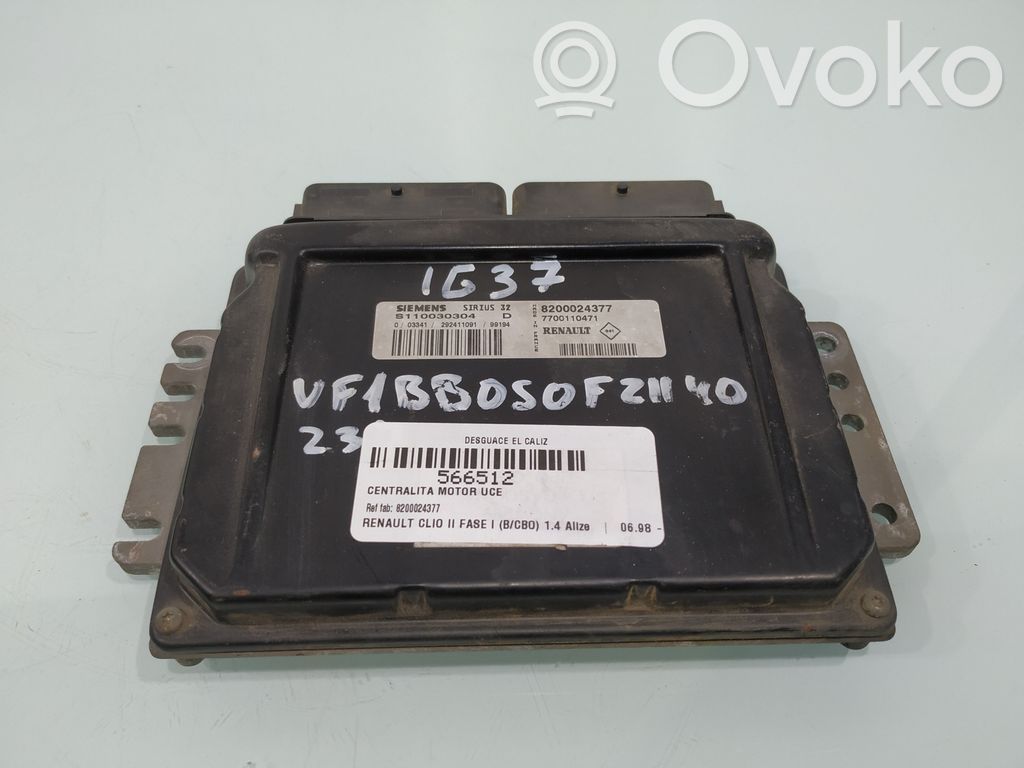 Renault Clio II Engine control unit/module 