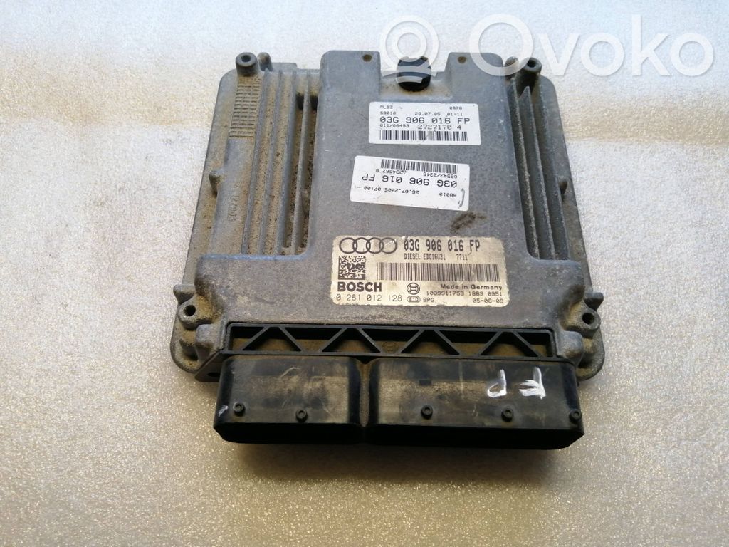 Engine control unit/module   03G906016FP,0281012128,1039S11753