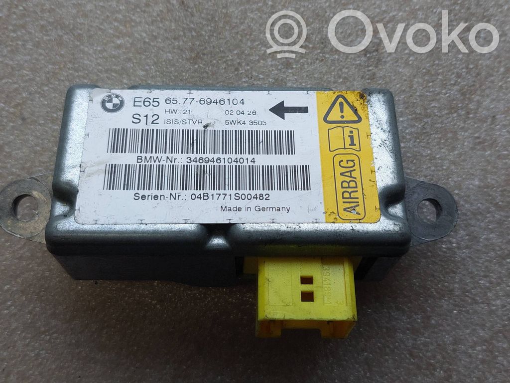 BMW 7 E65 E66 Sensor impacto/accidente para activar Airbag 
