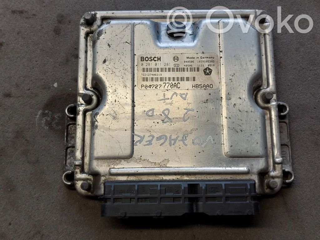 Engine control unit/module   0281011281,P04727770AC,1039S05385