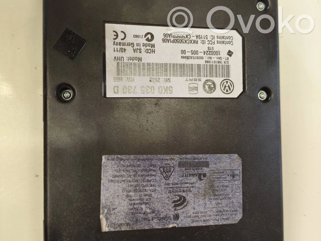 Volkswagen PASSAT B7 Bluetooth control unit module 