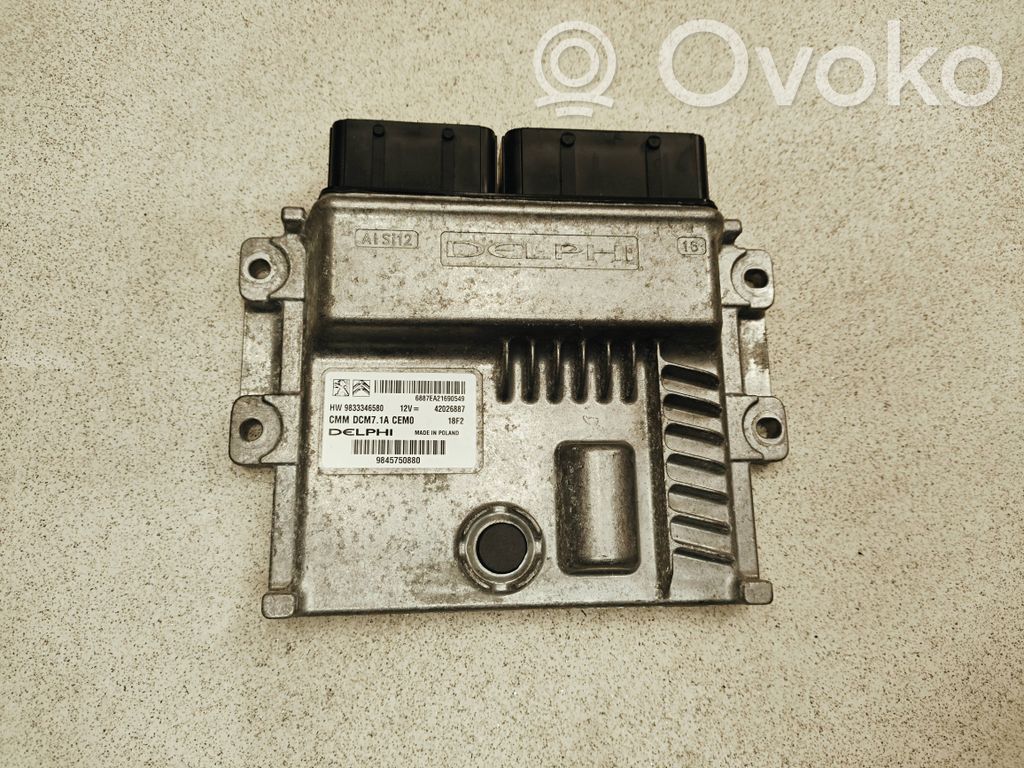 Engine control unit/module   9833346580,42026887,9845750880