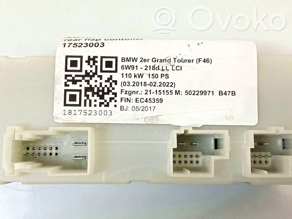 Tailgate/trunk control unit/module   7492035,7492035,7492035,61357428723,61357481616,61357487106,61357492035,61357496723,61358739659,61359451483,61359491419,7428723,7481616,7487106,7492035,7496723,8739659,9451483,9491419