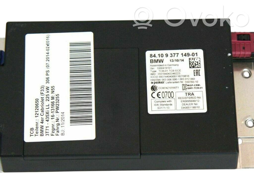 BMW 3 F30 F35 F31 Bluetooth Modul Steuergerät 