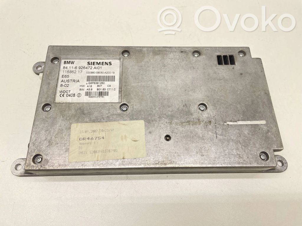 BMW 7 E65 E66 Phone control unit/module 