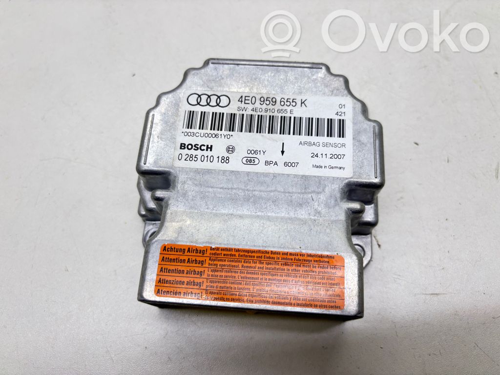 Audi A8 S8 D3 4E Airbag control unit/module 