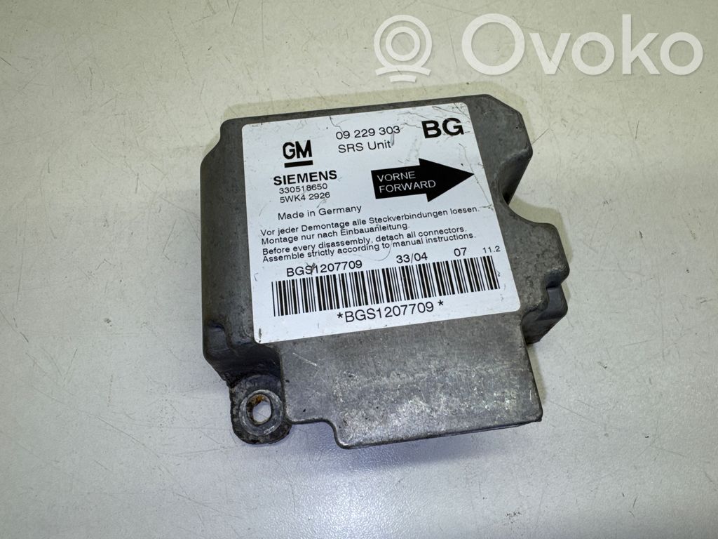Opel Zafira A Centralina/modulo airbag 