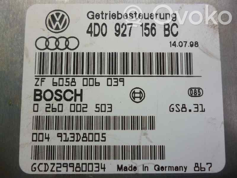 Audi A8 S8 D2 4D Gearbox control unit/module 