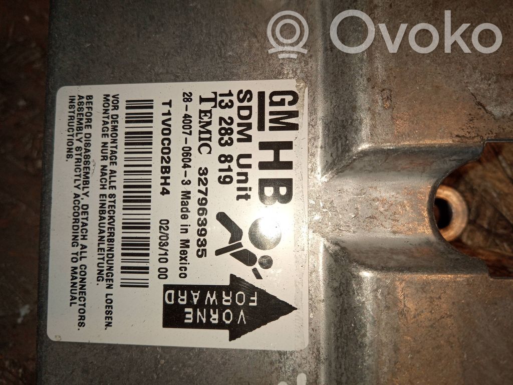 Airbag control unit/module   13283819,327963935,T1V0C02BH4