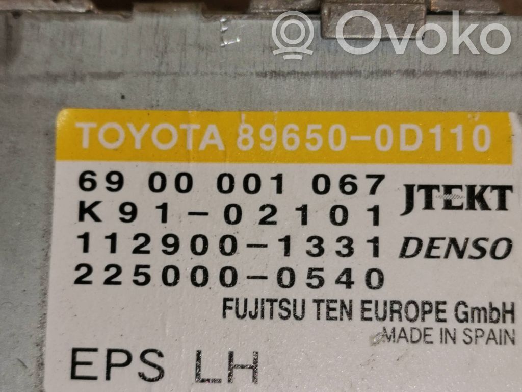 Toyota Yaris Power steering control unit/module 