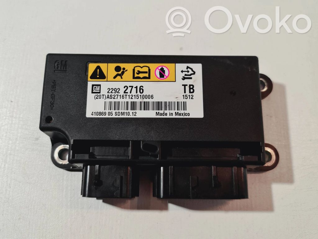 Opel Insignia A Airbag control unit/module 