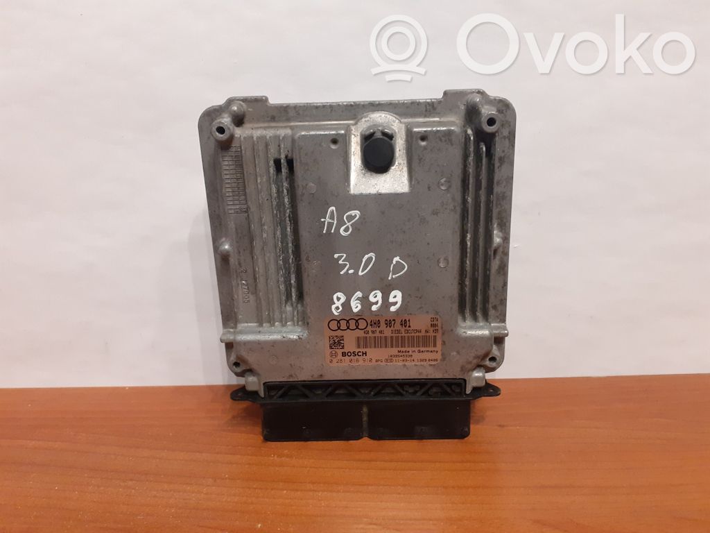Engine control unit/module   4G0907401,4G0907401,4H0907401,0281016910,8699