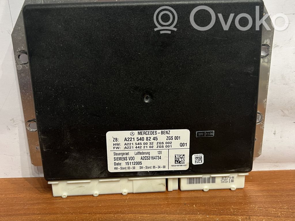 Mercedes-Benz S W221 Air suspension control unit module (rear) 