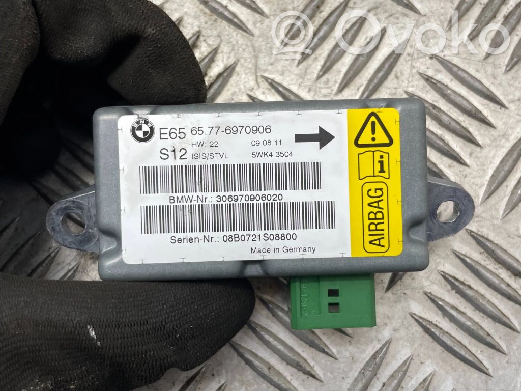 BMW 7 E65 E66 Sensor impacto/accidente para activar Airbag 