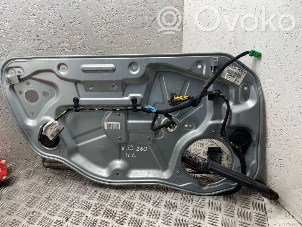 Volvo V50 Priekšpusē elektriskais loga pacelšanas mehānisms bez motoriņa 