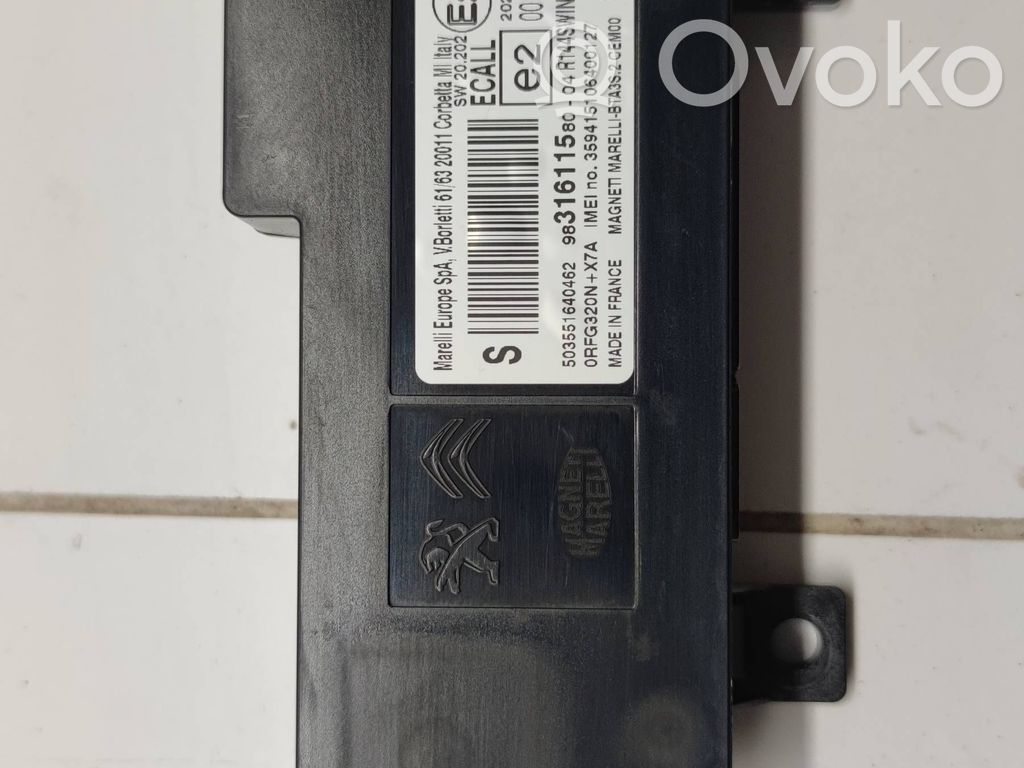 Peugeot Partner III Bluetooth control unit module 