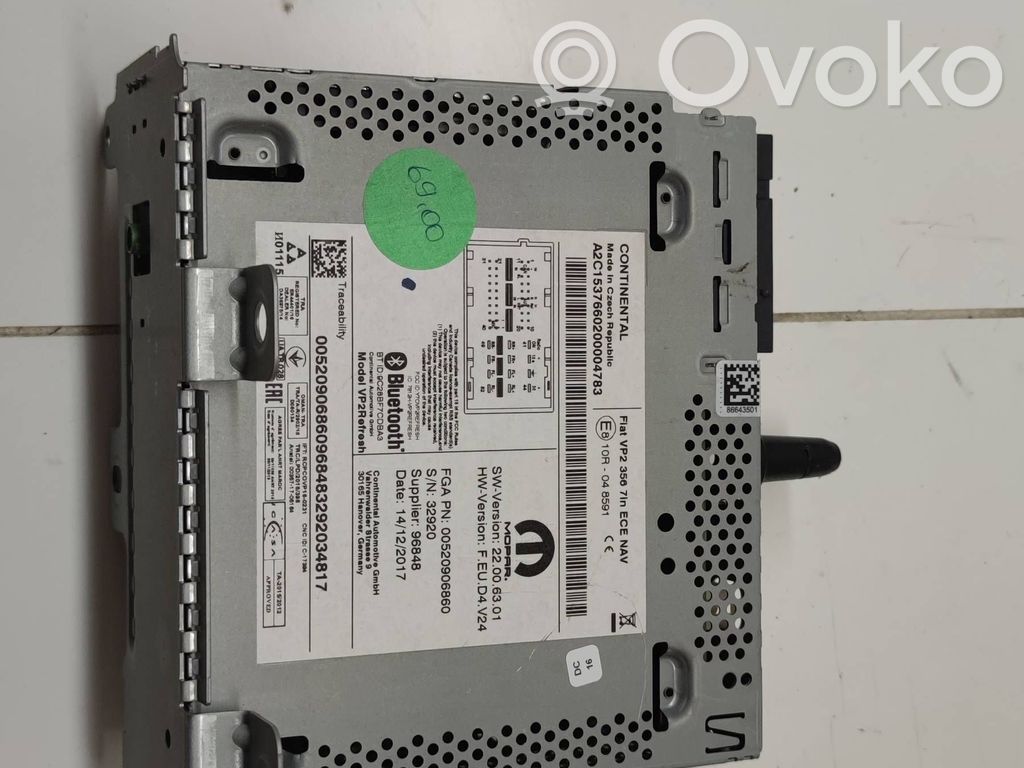 Fiat Tipo Panel / Radioodtwarzacz CD/DVD/GPS 