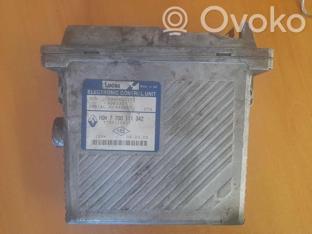 Unidad de control/módulo del motor   7700111342,7700115027