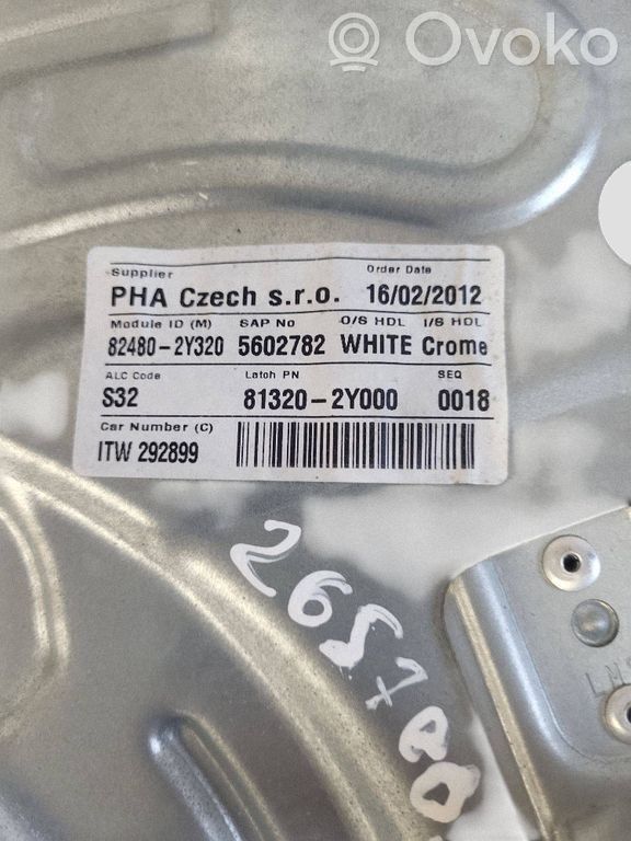 Hyundai ix35 Mechanizm podnoszenia szyby przedniej bez silnika