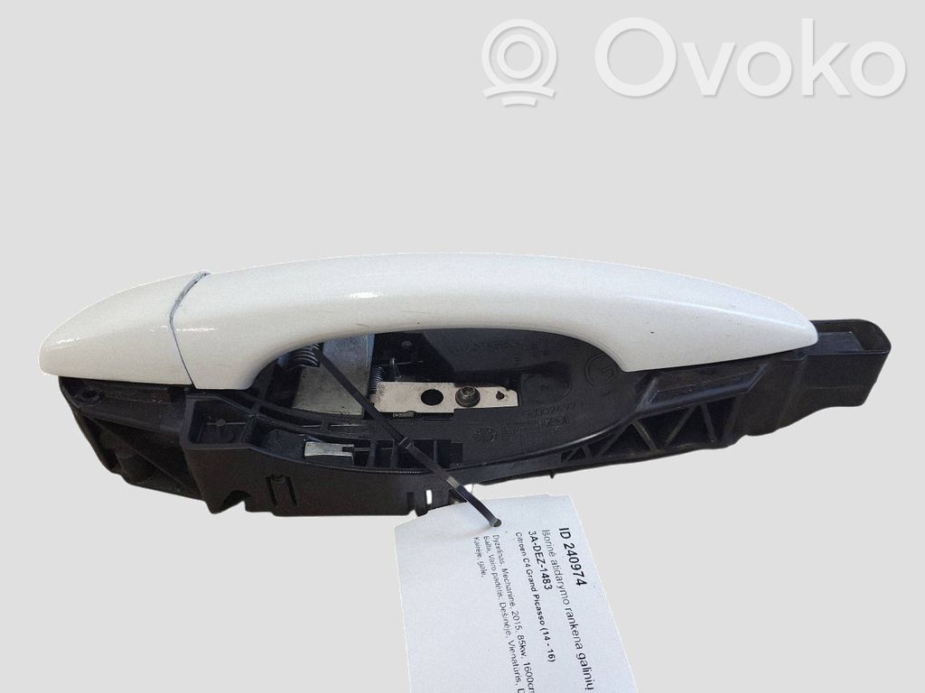 Citroen C4 Grand Picasso Manecilla externa puerta trasera 