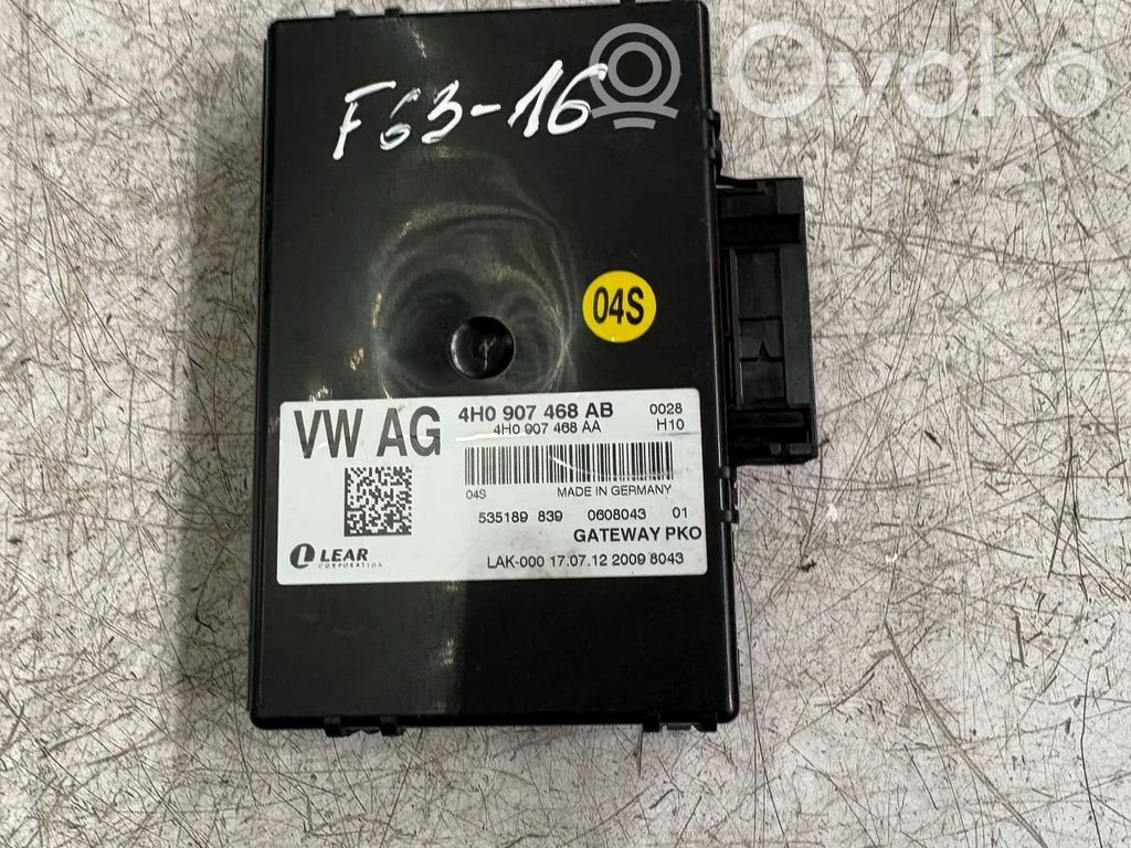 Audi A8 S8 D4 4H Gateway control module 