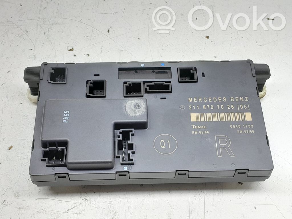 Mercedes-Benz E W211 Unité de commande module de porte 