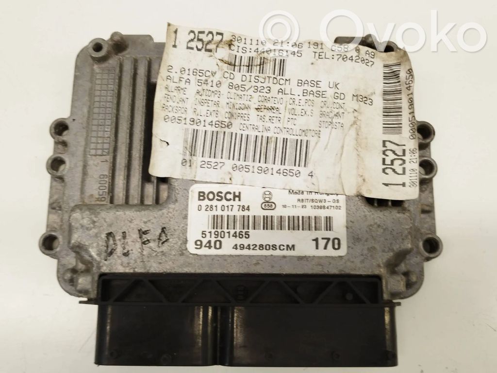 Alfa Romeo Giulietta Engine control unit/module 