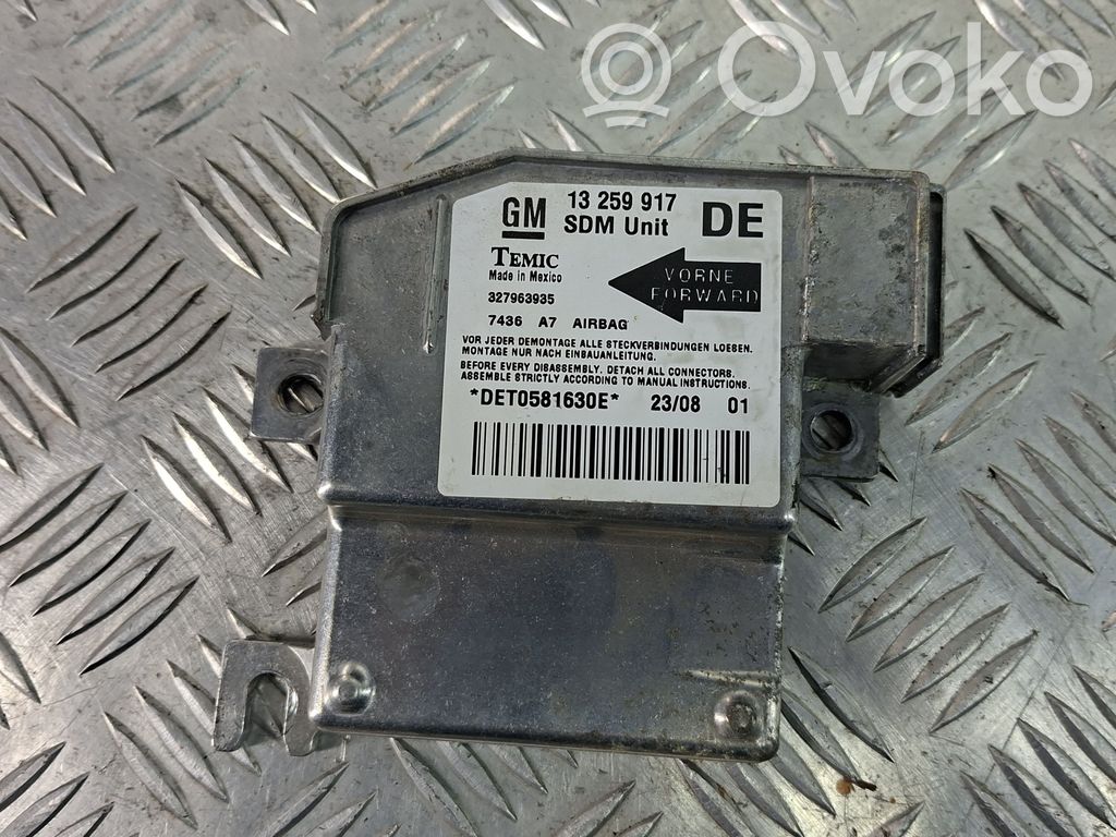 Opel Meriva A Unidad de control/módulo del Airbag 