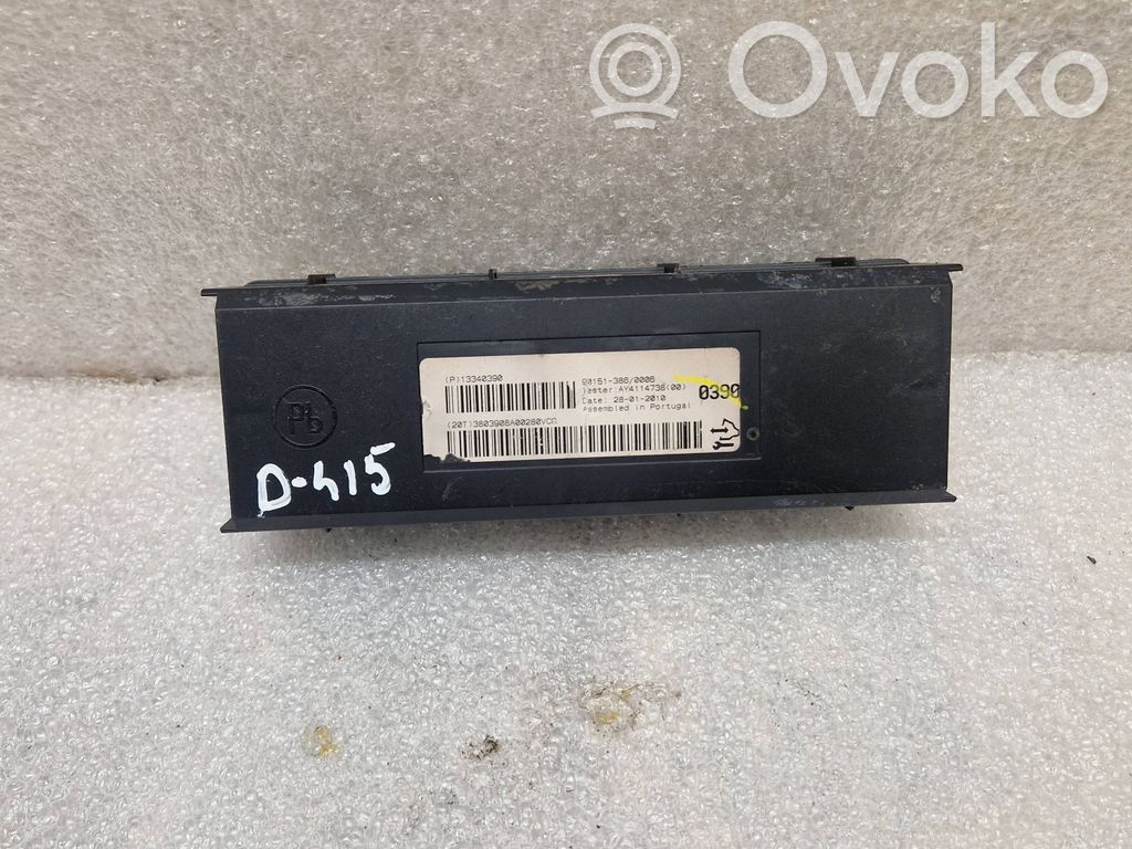 Opel Astra J Climate control unit 