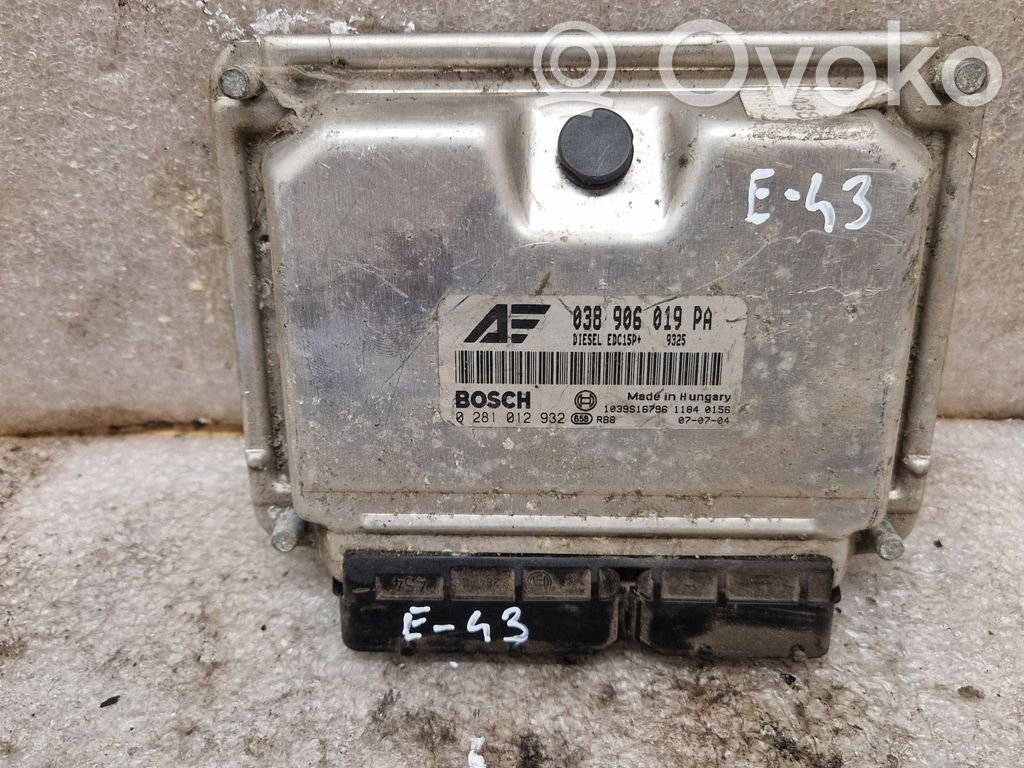 Seat Alhambra (Mk1) Engine control unit/module 