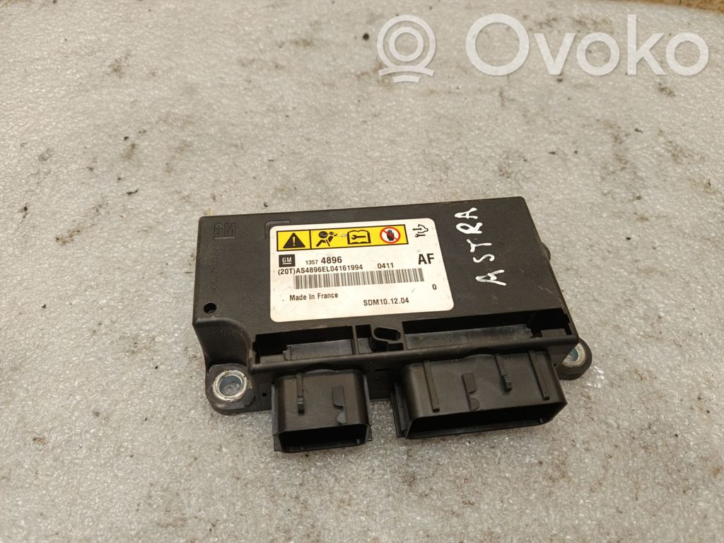 Opel Astra J Airbag control unit/module 