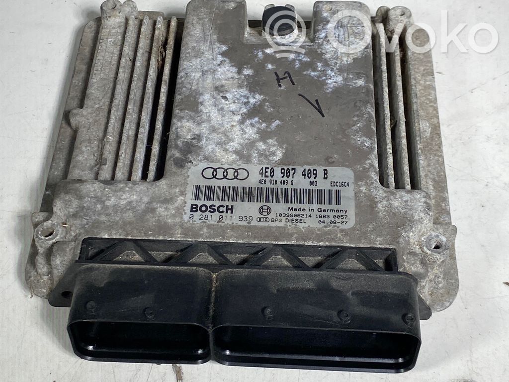 Dzinēja vadības bloks   4E0907409B,4E0910409G,0281011939