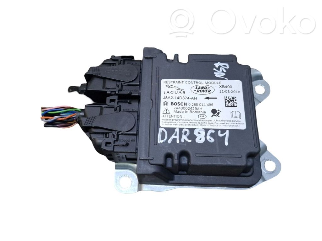 Airbag control unit/module   J8A214D374AH,0285014496,7A40002429AH
