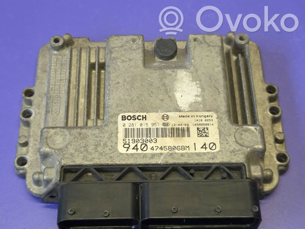 Alfa Romeo Giulietta Engine control unit/module 