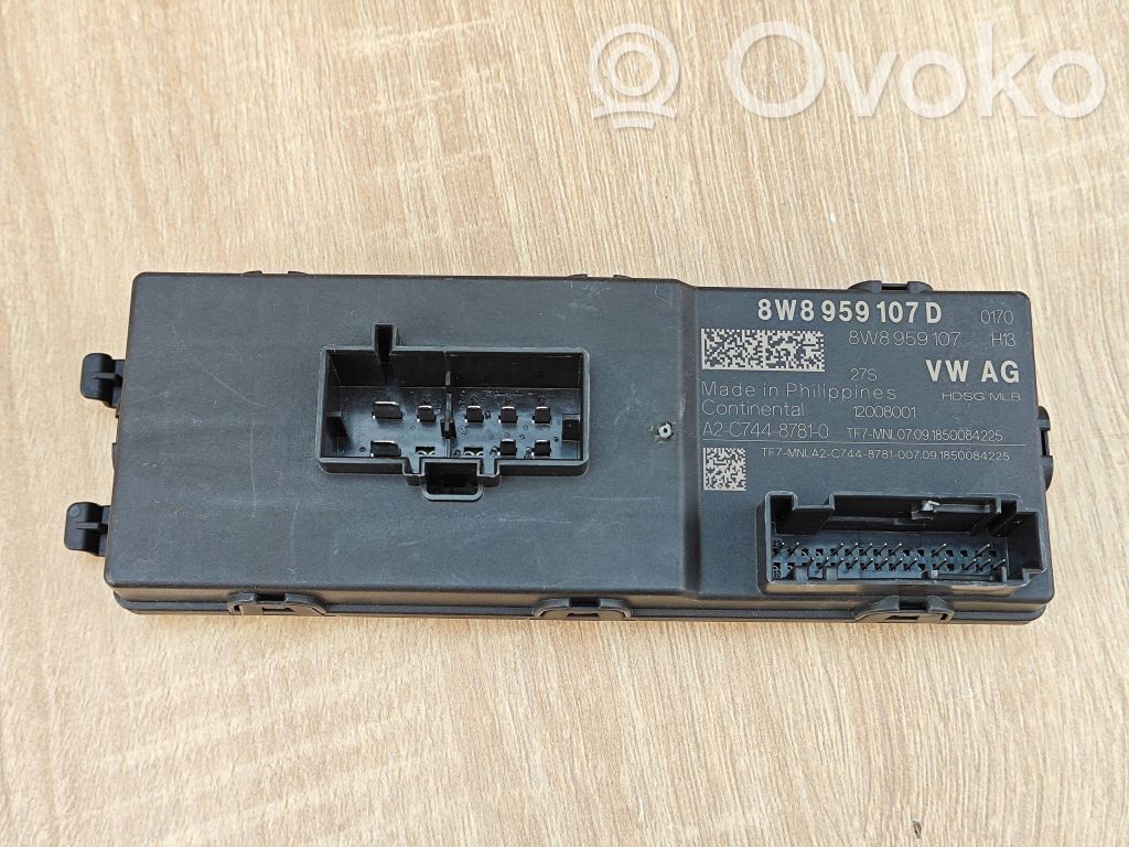 Tailgate/trunk control unit/module   8W8959107D