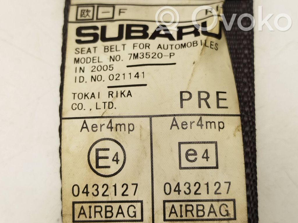 Subaru Legacy Cinturón delantero 