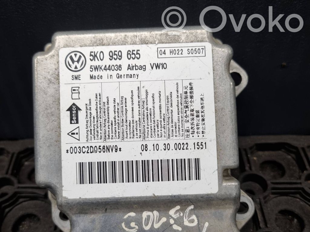 Volkswagen Golf V Airbag control unit/module 