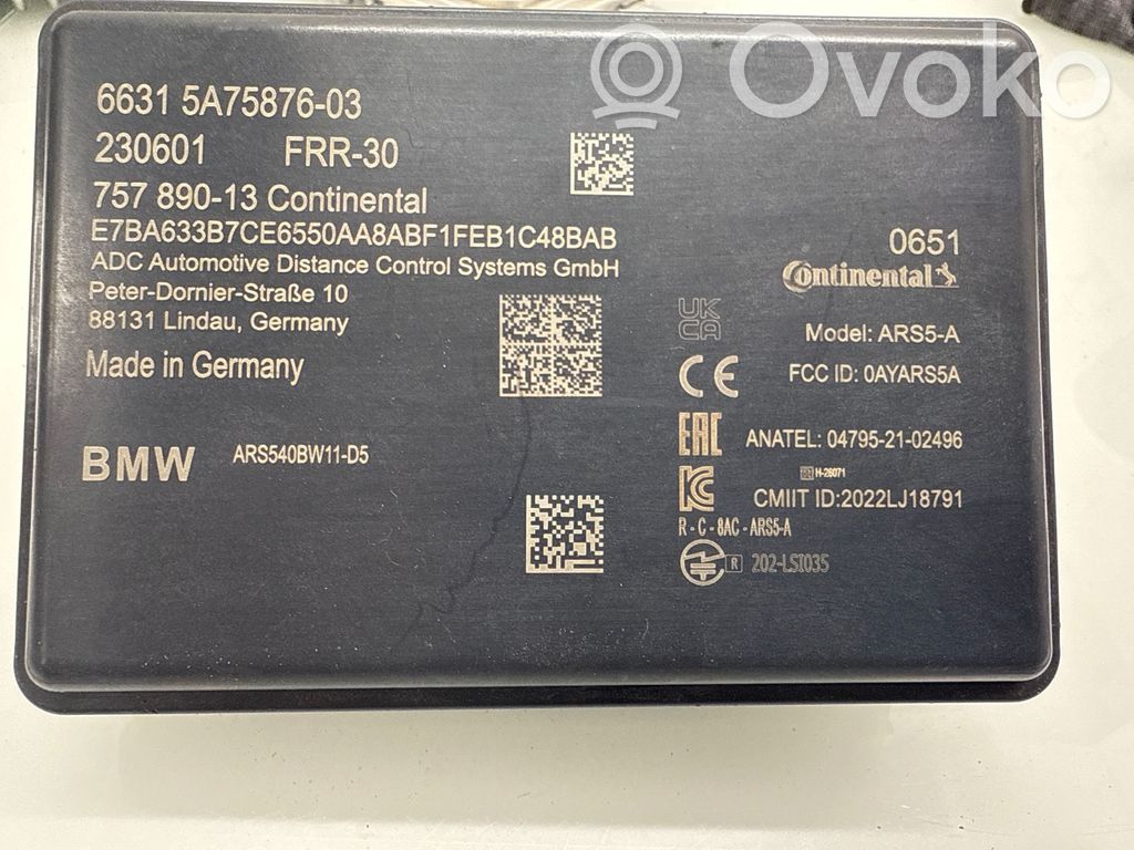 BMW X6M G06 F96 Sensor de radar Distronic 
