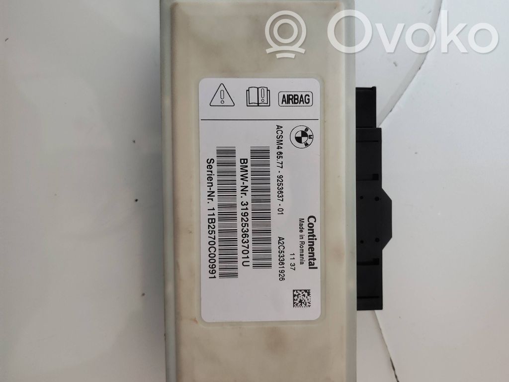 Sterownik / Moduł Airbag   9253637,A2C53361926,11B2570C00991