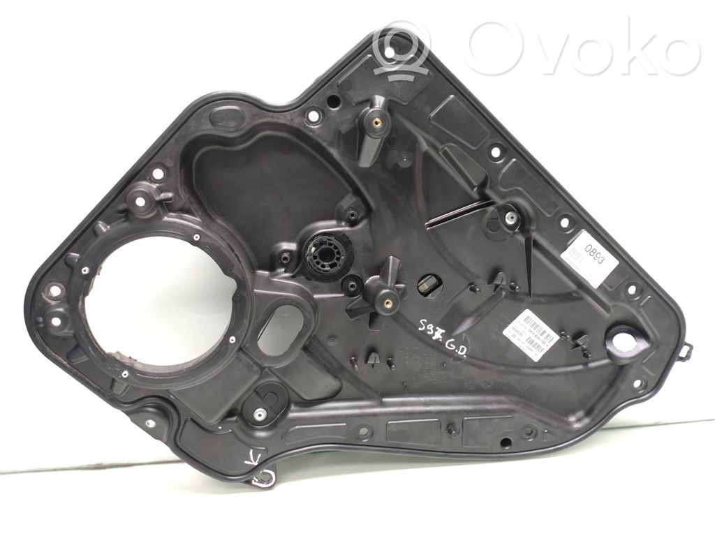 Volkswagen Golf VI Mechanizm podnoszenia szyby tylnej bez silnika 