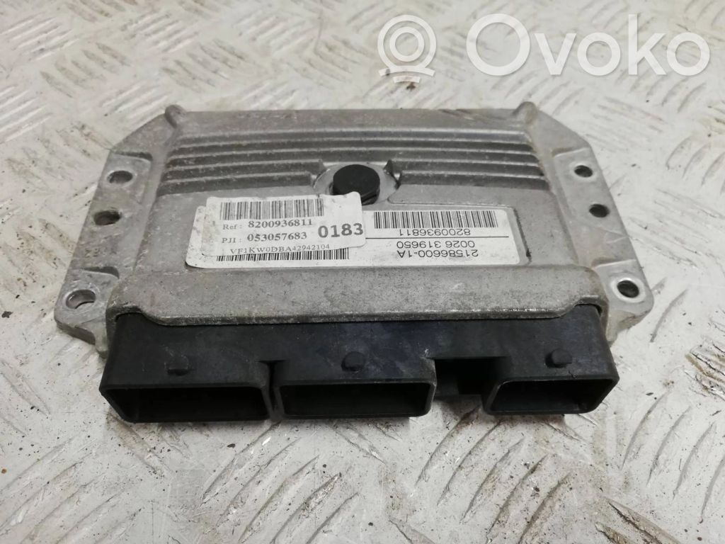 Renault Kangoo II Engine ECU kit and lock set 