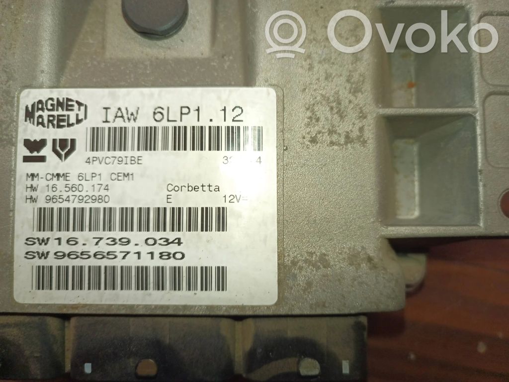 Engine control unit/module   9656571180,9654792980,6LP1