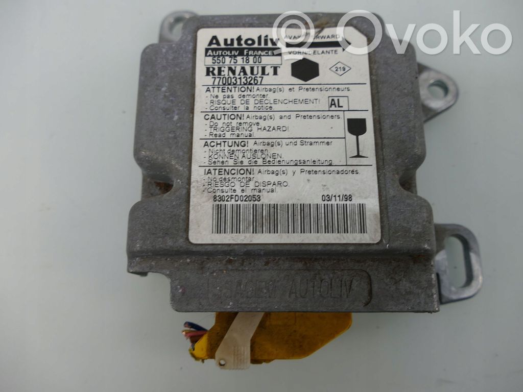 Renault Kangoo I Airbag control unit/module 